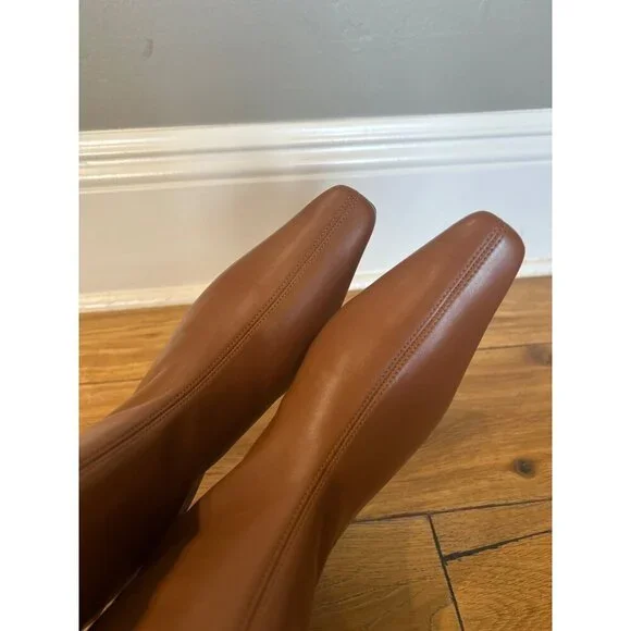 Staud Wally Knee High Leather Boots Tan Brown Womens Size 36 - Picture 9 of 13